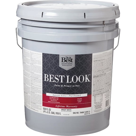 Sherwin-Williams Co. Best Look Latex Premium Paint & Primer In One Flat Enamel Interior Wall Paint - Single Pack