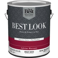 Sherwin-Williams Co. Best Look Latex Premium Paint & Primer In One Flat Enamel Interior Wall Paint