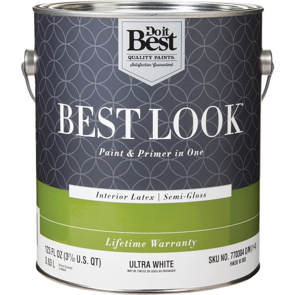 Sherwin-Williams Co. Best Look Latex Premium Paint & Primer In One Semi-Gloss Interior Wall Paint - Pack of 8