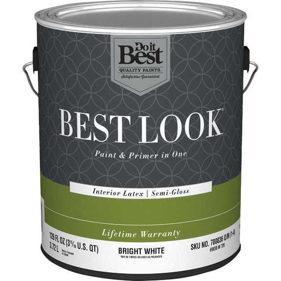 Sherwin-Williams Co. Best Look Latex Premium Paint & Primer In One Semi-Gloss Interior Wall Paint - Pack of 8