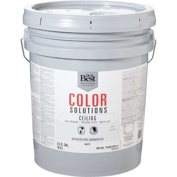 Sherwin-Williams Co. Do it Best Color Solutions Latex Self-Priming Flat Ceiling Paint - Pack of 8
