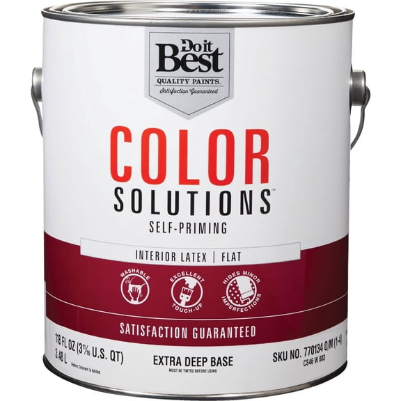 Sherwin-Williams Co. Do it Best Color Solutions Latex Self-Priming Flat Interior Wall Paint - Single Pack