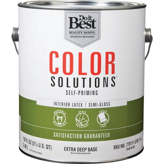 Sherwin-Williams Co. Do it Best Color Solutions Latex Self-Priming Semi-Gloss Interior Wall Paint - Single Pack