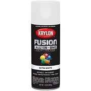 Sherwin-Williams Krylon Fusion All-In-One Satin White Paint + Primer Spray Paint 12 oz. - Case of 6   Interior & Exterior Use, Professional Finish