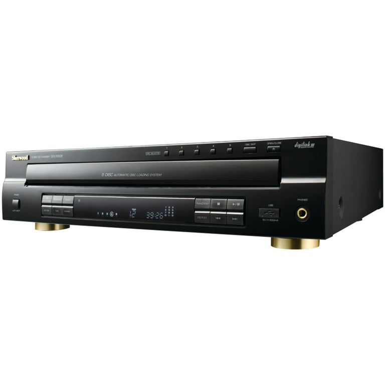 Sherwood 5-Disc USB Port Front-Loading Carousel CD Changer