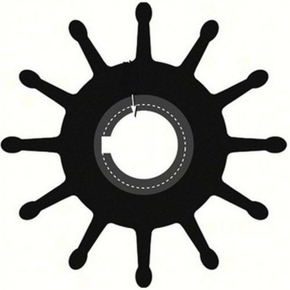 Sherwood Pump 17000K Rubber Flexible Neoprene 12-Blade Impeller Kit with O-Ring & Plug