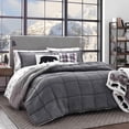 thumbnail image 1 of Eddie Bauer Home | Sherwood Collection | Comforter Set-Ultra Soft and Cozy, Sherpa Reversible Bedding with Matching Sham(s), Queen, Grey, 1 of 6