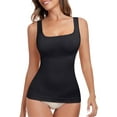 thumbnail image 1 of Sheryer Women's Seamless Shapewear Tank Top, Square Neck Tummy Control Body Shaper Compression Camisole, Sizes S-2XL, 1 of 7