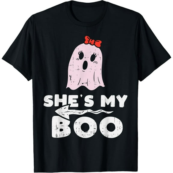 Shes My Boo Cute Matching Couple Halloween Costume Boyfriend T-Shirt
