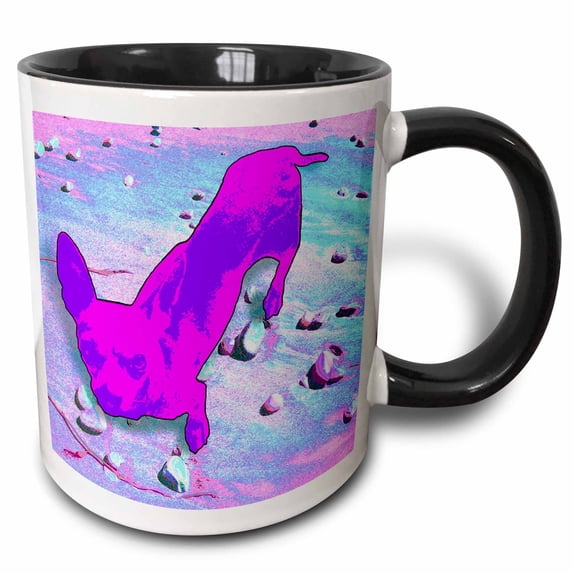Shes looking up at me and asking, Why arent you petting me 15oz Two-Tone Black Mug mug-306710-9