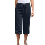 Shesay Womens Cargo Pants Petite Capri Pants For Women Dressy Casual Stretch Linen Pants Women Summer Petite Length Judy Blue Jeans High Rise Shorts For Women Denim Stretch Clearance Sale