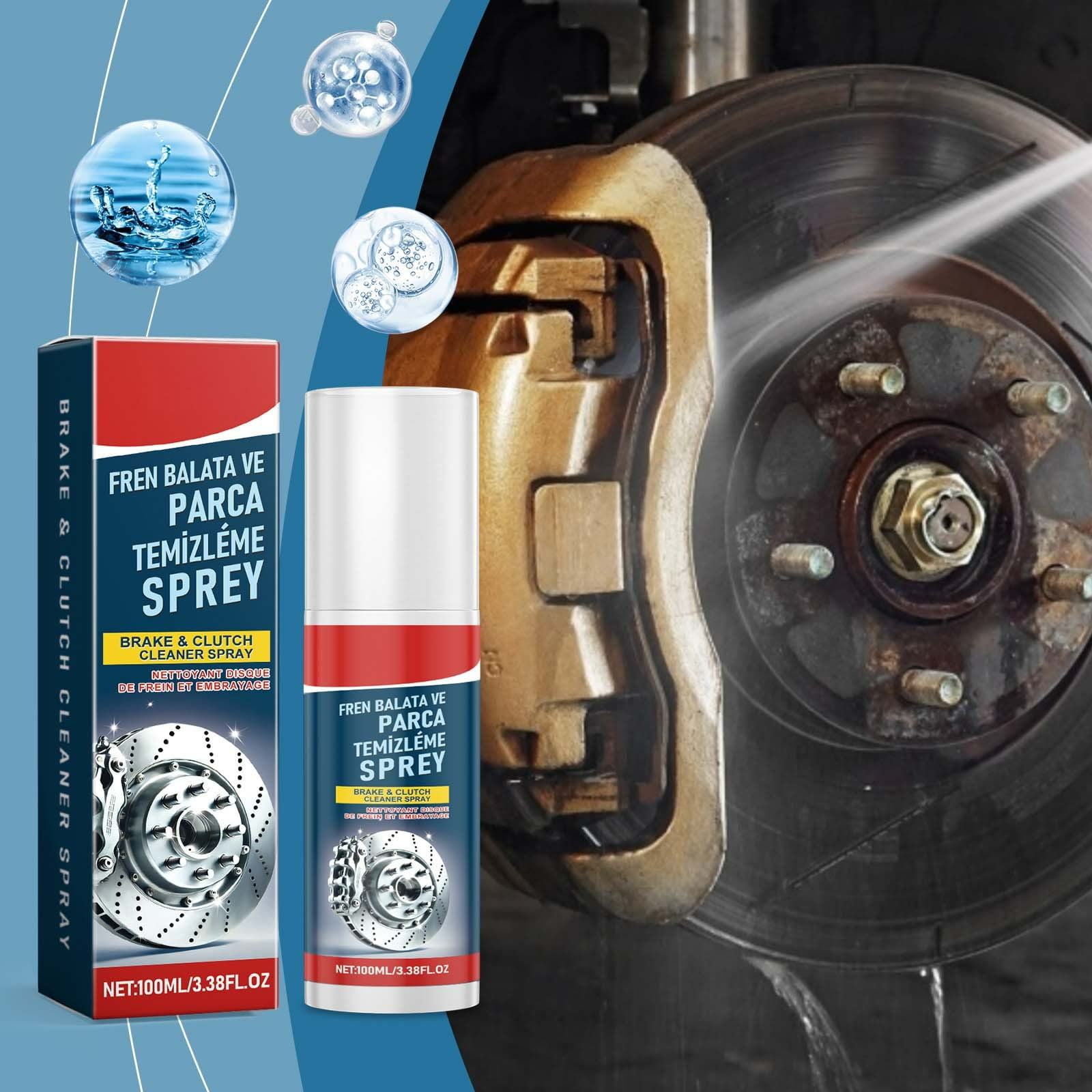 100ml Brake Cleaner Spray Heavy Duty Car Brake Cleaner Reduces Brake Noises