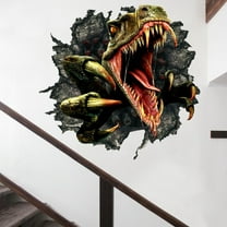 Shetay Dinosaur Wall Stickers, 2PCS 0.6*0.6M Visual Stereoscopic Wall Breaker Dinosaur Stickers, DIY Wall Stickers Removable Kids Nursery Home Decor Mural Art Decal