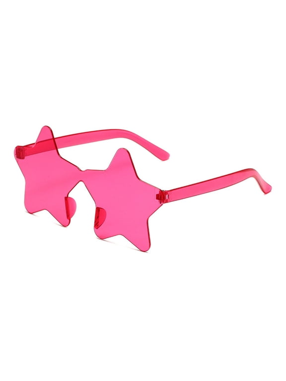 Rimless Star shape Sunglasses, Kids Beach Sunglasses, Personality Sun Glasses For Women Men For Wedding Dance Party Halloween Party Supplies