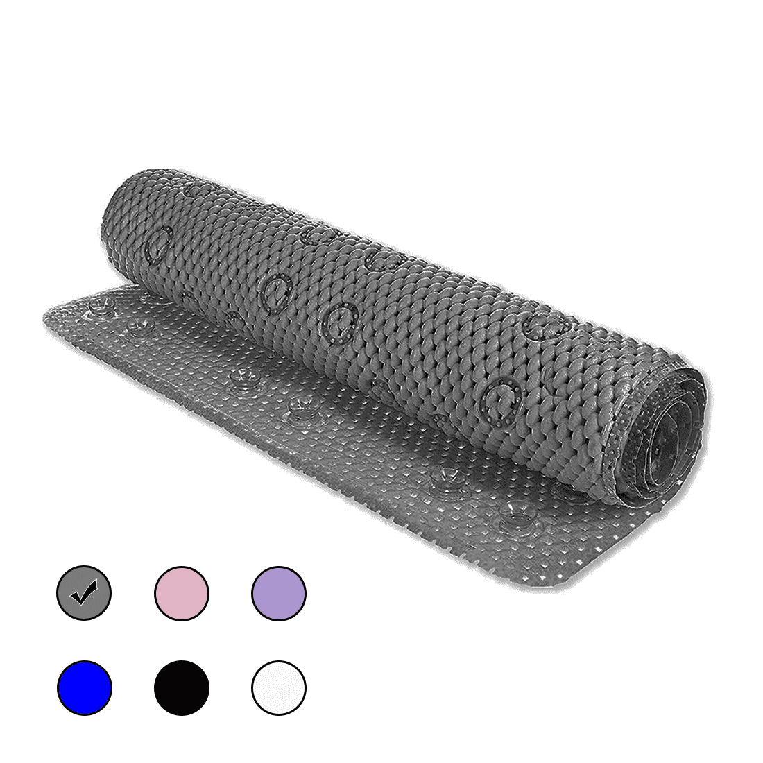 Shetinar Bath Mat Shower Tub Foam Mat, Bath Tub Mat for Bathroom Non Slip ,17 x 36in,Grey,PVC