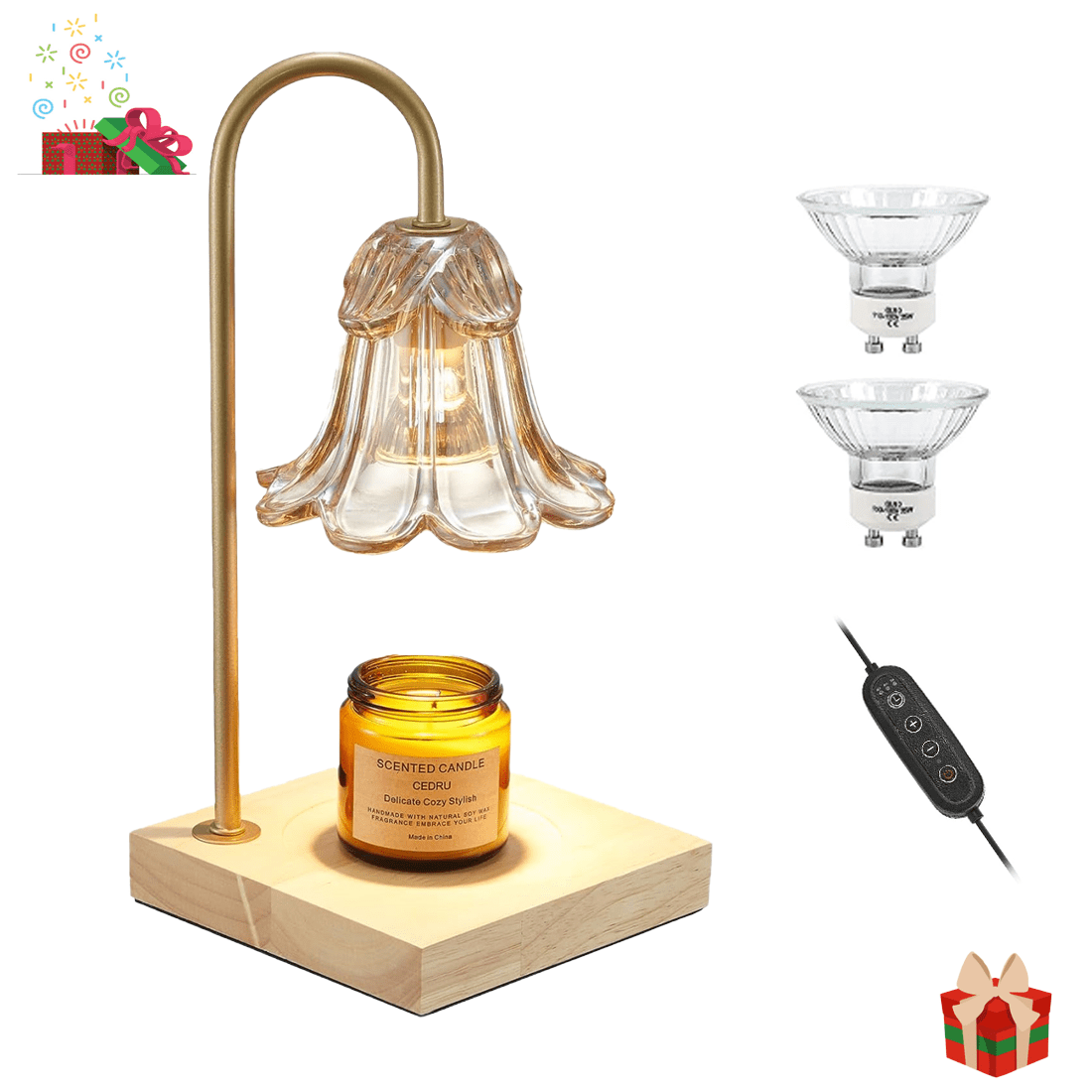 Shetinar Candle Warmer Lamp with 2 Bulbs, Electric Candle Warmer with