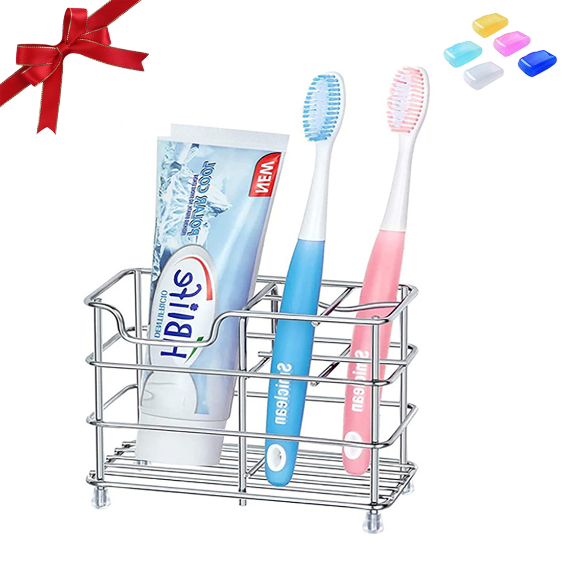 SKL Home Frosted Toothbrush Holder, Frosty