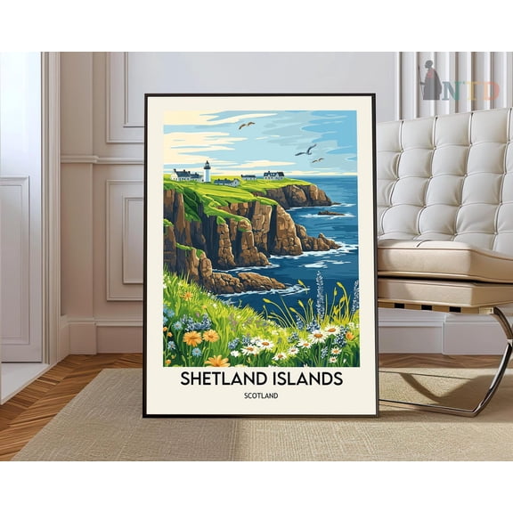 Shetland Islands Scotland Poster, Unframed Paper Poster 8x10in