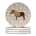 thumbnail image 1 of Shetland Pony Horse Christmas Large Sandstone Coasters Pack of 4 4 in x 4 in, 1 of 3