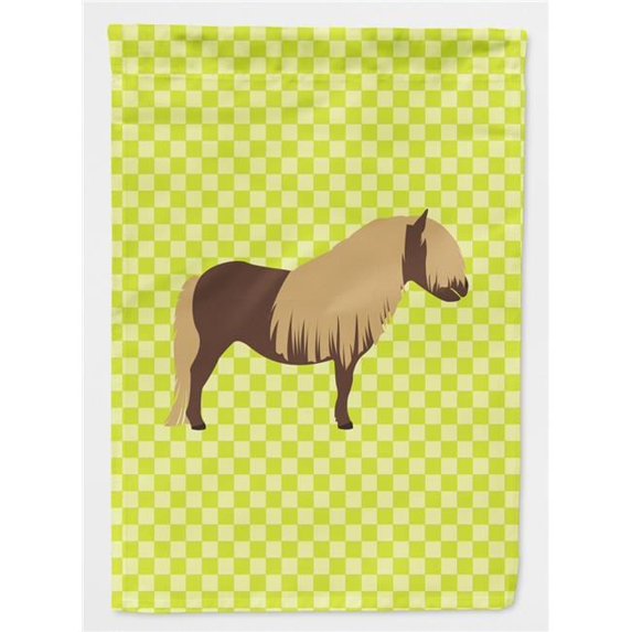 Shetland Pony Horse Green Flag Garden Size