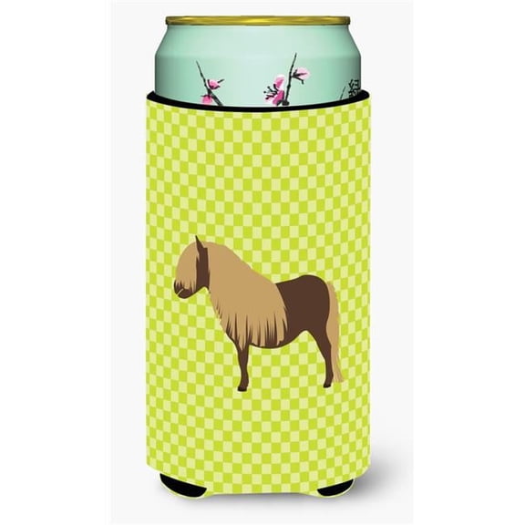 Shetland Pony Horse Green Tall Boy Beverage Insulator Hugger