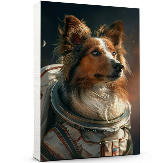 Shetland Sheepdog Dog Wall Decor - Space Wall Decor - Space Wall Art - Funny Dog Wall Art Poster - Cute Dog Home Decor - Dog Themed Gifts