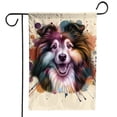 thumbnail image 1 of Shetland Sheepdog Portrait Watercolor Vintage Retro Styles Garden Flag 12x18in Double Sided Sheltie Dog Lover Gifts Outdoor Decor - 00001, 1 of 5