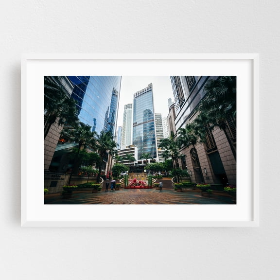 Sheung Wan - Hong Kong Photography City Architecture Skyline Street Photography Modern Art Tropical White Framed Wall Art Print 5 x 7 inches