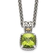 thumbnail image 1 of Shey Couture QTC1464 Sterling Silver with 14K Gold Peridot Necklace, 1 of 5