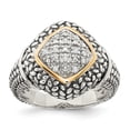 thumbnail image 1 of Shey Couture QTC547-7 Sterling Silver with 14K Gold 0.1 CT Diamond Ring - Size 7, 1 of 6