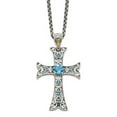 thumbnail image 1 of Shey Couture QTC805 Sterling Silver with 14K Gold Blue Topaz Necklace, Polished, 1 of 3