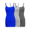 thumbnail image 1 of ShezPretty 3-Pack - Women's Basic Cami with Adjustable Spaghetti Straps Tank Top (2XLarge, Royal Blue/H.Grey/Charcoal Grey), 1 of 6