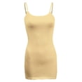 thumbnail image 1 of ShezPretty Women's Basic Cami with Adjustable Spaghetti Straps Tank Top (2XLarge, Light Yellow), 1 of 4