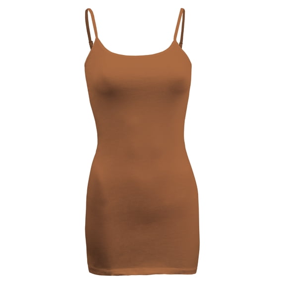 ShezPretty Women's Basic Cami with Adjustable Spaghetti Straps Tank Top (XLarge, Copper)