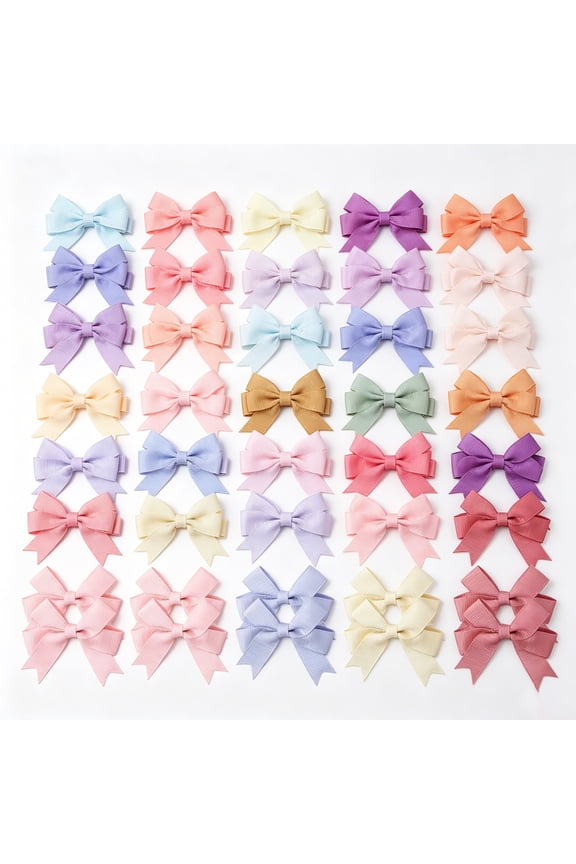 40Pcs 2.56 inch Baby Hair Bows Alligator Clips Grosgrain Ribbon Bows Clips For Girls Toddlers Kids