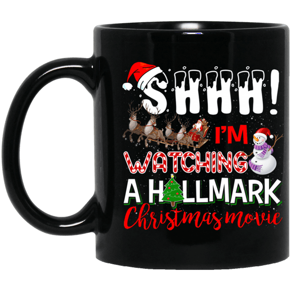 Shh Hallmark Movie Mug 11 oz. Black Mug