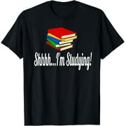 Shh! I'm Studying - Stack of Books T-Shirt