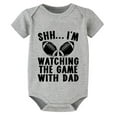 thumbnail image 1 of Shh I'm Watching The Game With Dad Gender Neutral Coming Home Outfit Newborn Short Sleeve Boy Newborn Clothes White Baby Boy, 1 of 2
