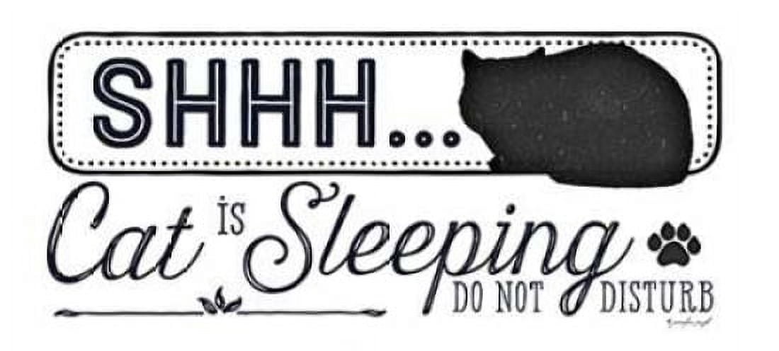 Shhh Cat is Sleeping Canvas Art - Jennifer Pugh (10 x 20)