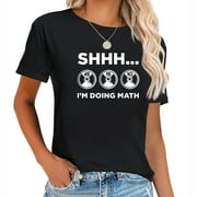 Shhh I'M Doing Math Gym Fitness Math Funny Weightlifting T-Shirt
