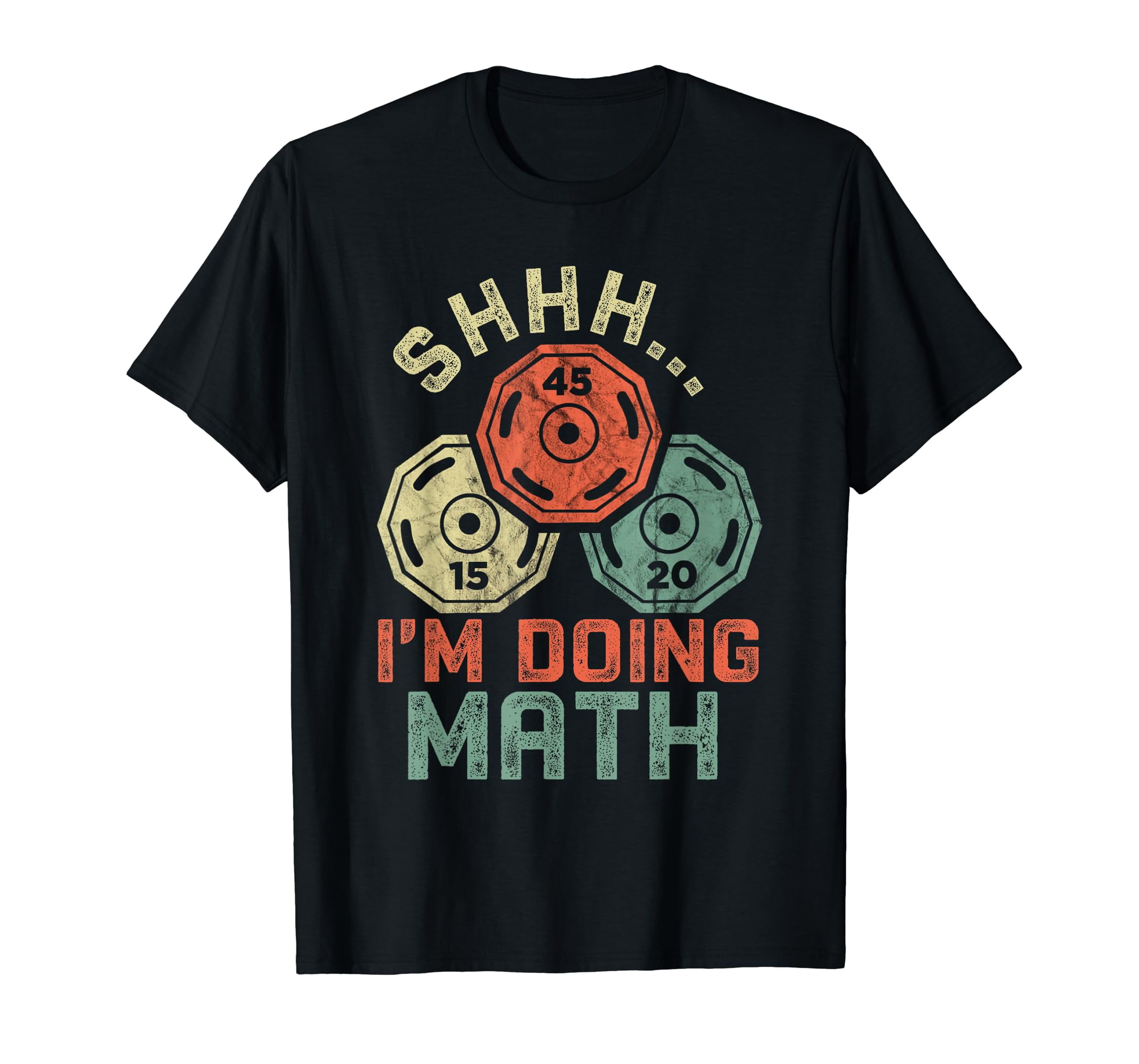 Shhh I'm Doing Math - Funny Weight Lifting Workout Training T-Shirt ...