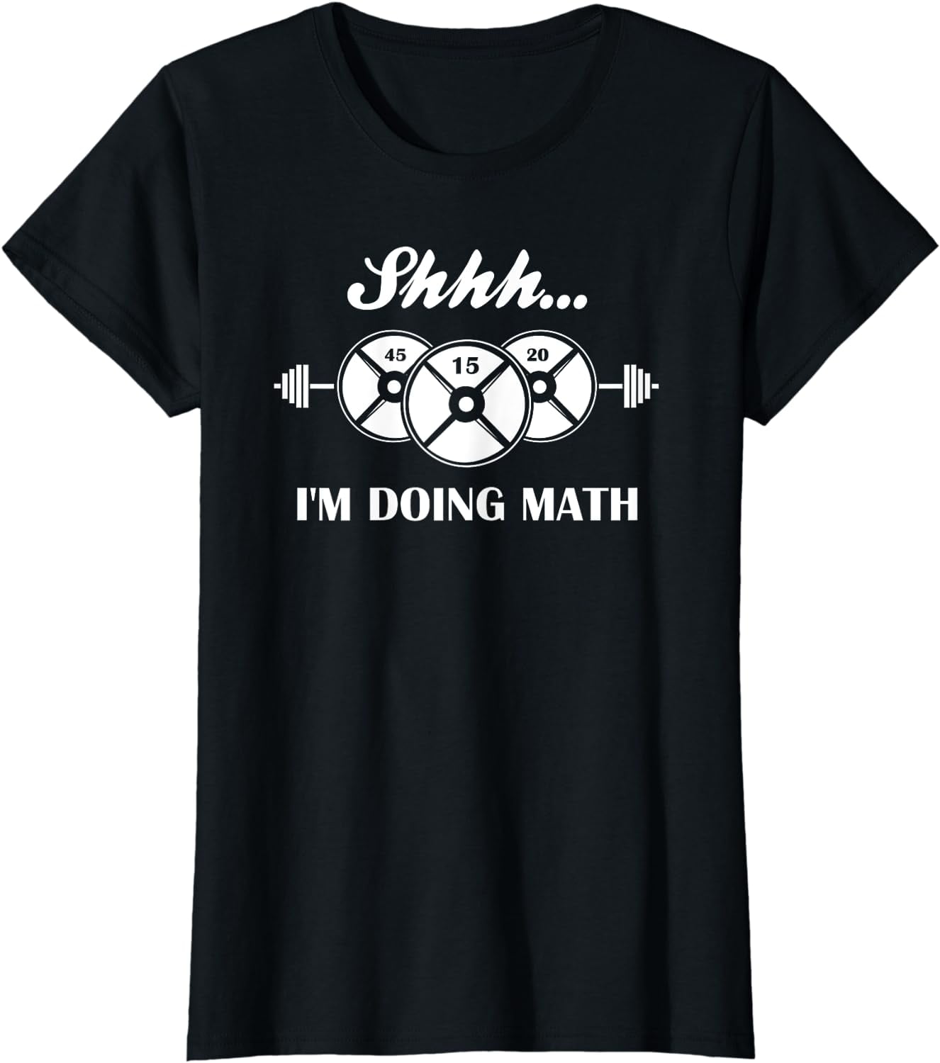 Shhh I'm Doing Math Weight Lifting Math Lover Quote Vintage T-Shirt ...