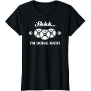 Shhh I'm Doing Math Weight Lifting Math Lover Quote Vintage T-Shirt