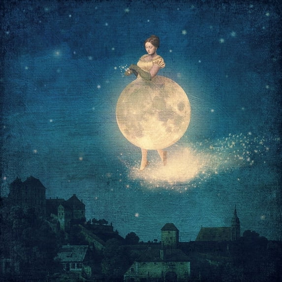 Shhh Lady Night is Coming by Paula Belle Flores (12 x 12)