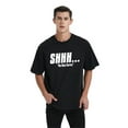 thumbnail image 1 of Shhh No One Cares Men Novelty Sarcastic Humor Graphic Tee Casual Hilarious T-shirt, 1 of 9
