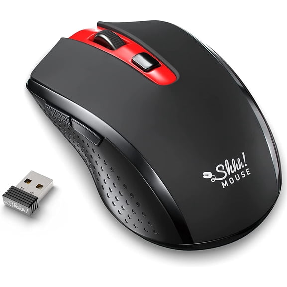 Shhhmouse i440 Silent Wireless Mouse for Laptop, Computer and PC, Black