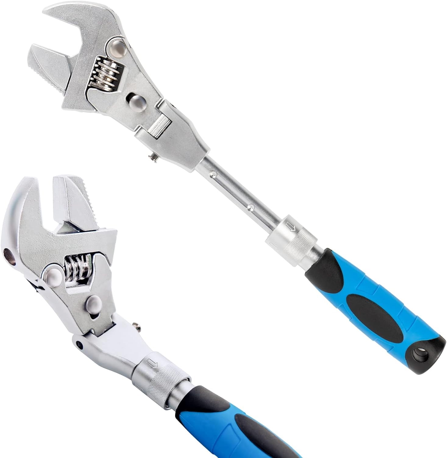 Shi Le Yi Flexhead Adjustable Wrench, 10" to 12" Ratcheting Crescent
