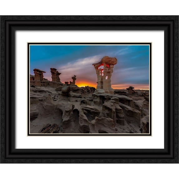 Shi, Mei 14x11 Black Ornate Wood Framed with Double Matting Museum Art Print Titled - Dream Of The Valley