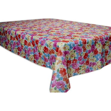 Shi Shi Floral 100% Polyester Tablecloth 52"X70", Multi