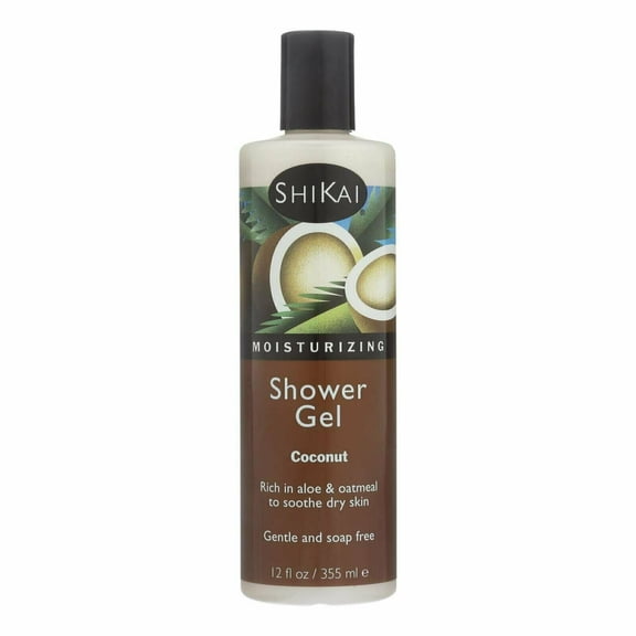 ShiKai Coconut Shower Gel Moisturize Dry Skin w/ Oatmeal, 12 oz, 3-Pack
